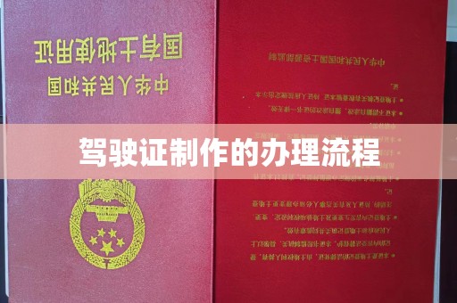 商水驾驶证制作的办理流程