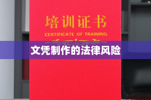 商水文凭制作的法律风险