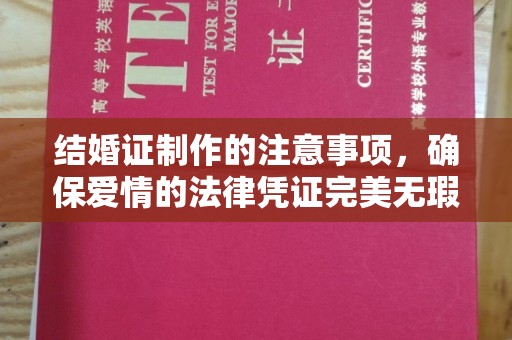 商水结婚证制作的注意事项，确保爱情的法律凭证完美无瑕