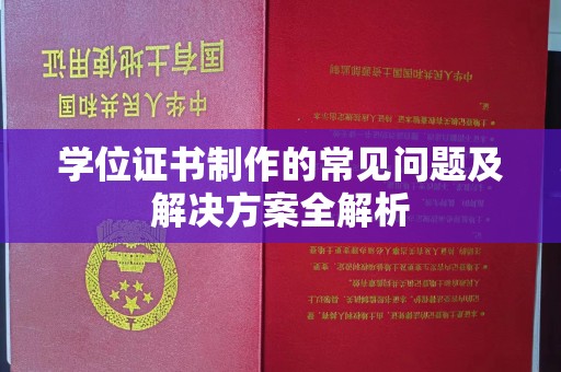 商水学位证书制作的常见问题及解决方案全解析
