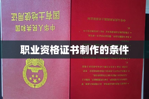 商水职业资格证书制作的条件
